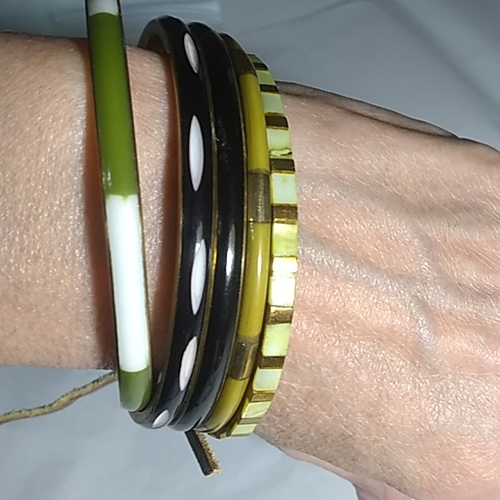 Five Multiple Colored Bracelets.